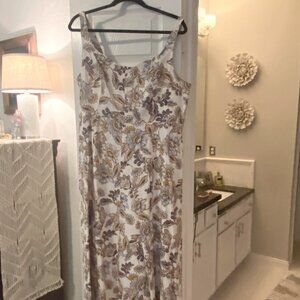 EUC Old Navy Sz XL Navy/Camel Paisley Sundress